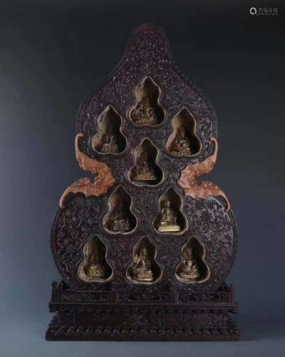 Chinese Chinese Zitan rosewood Buddhist shrine