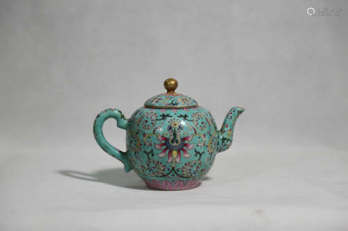 Chinese Chinese qing dynasty Qianlong period porcelain teapot