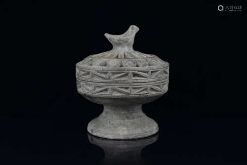 Chinese Chinese black pottery incense burner