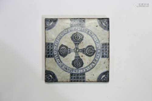 Chinese Chinese Ming dynasty blue and white brick