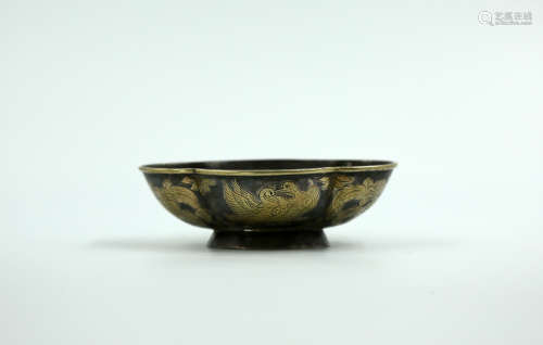 Chinese Chinese Silver Gold gilded Cup