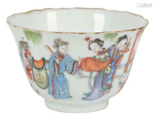 Porcelain bowl. Rosa family. China. Qing dynasty. …