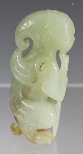 A JADE CARVED FIGURE