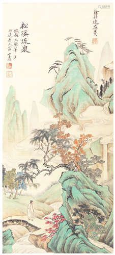 黄山寿 山水 纸 轴