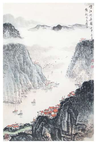 宋文治 山水 纸 轴