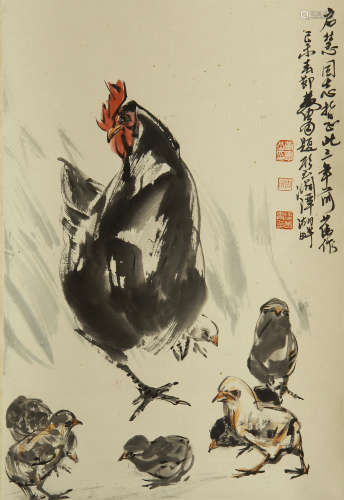 CHINESE INK AND COLOR PAINTING OF HUNAG ZHOU