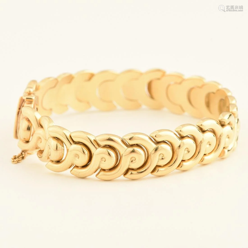 14k Yellow Gold Bracelet.