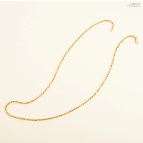 18k Yellow Gold Neck Chain.