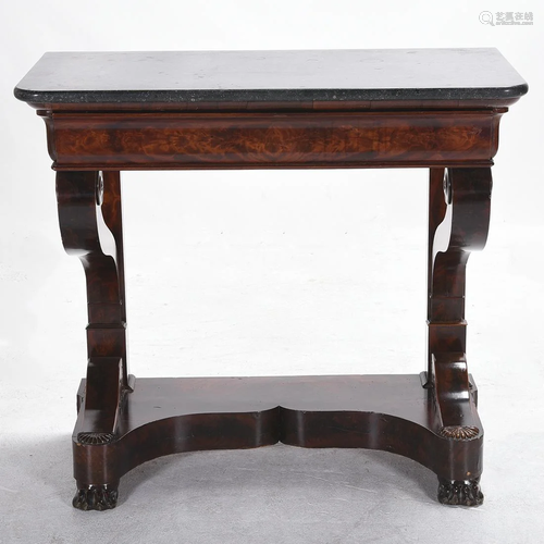 English Classical Revival Mahogany Console Table with