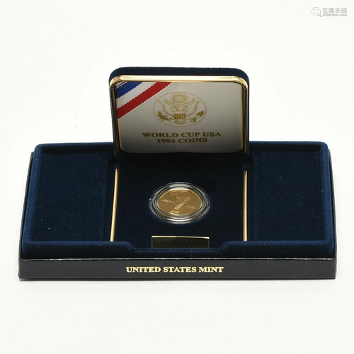 U.S. 1994 World Cup $5 Gold Proof Coin