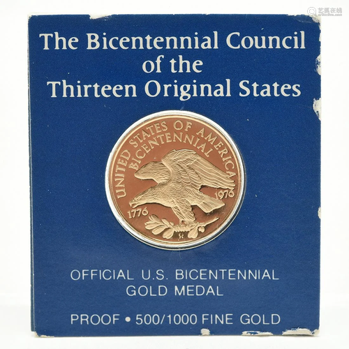 U.S. Official Bicentennial Gold Medal Proof