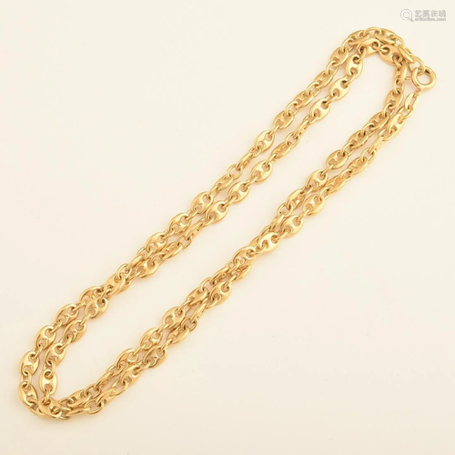 18k Yellow Gold Neck Chain.