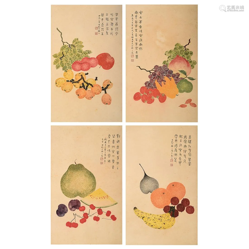 Attributed to Ding Fuzhi (1879-1949): Fruits.