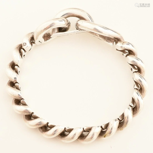 Hermes Sterling Silver Bracelet.