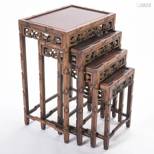 Chinese Rosewood Nesting Tables*