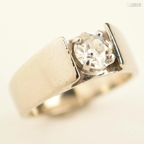 Diamond, 14k White Gold Ring.