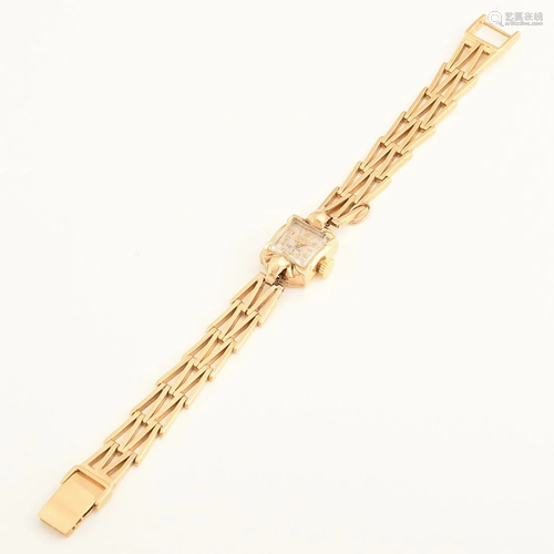 Ladies Haste 18k, 14k Yellow Gold Wristwatch.