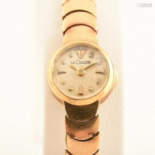 Ladies LeCoultre 14k Yellow Gold Wristwatch.