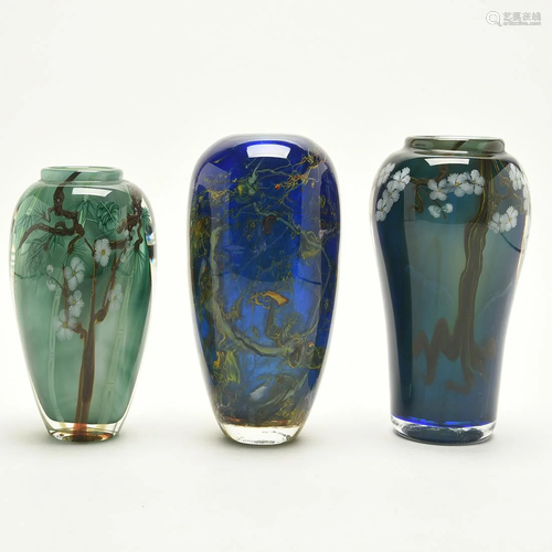 Daniel Salazar for Lundberg Three Glass Vases.