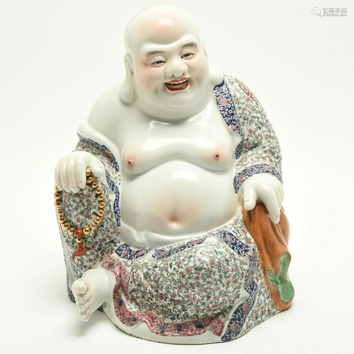 Chinese Famille Rose Porcelain Buddha