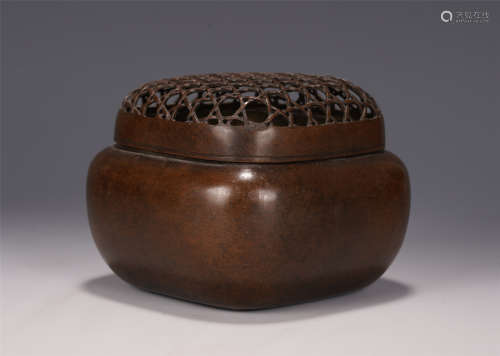 A CHINESE COPPER HANDWARMER