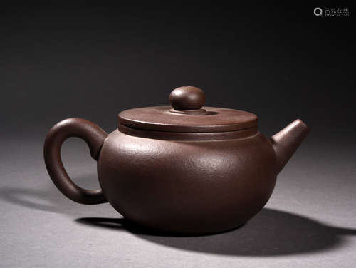 “王石耕”紫砂壶 A Chinese Purple Sand Pot,Wang Shigeng Mark