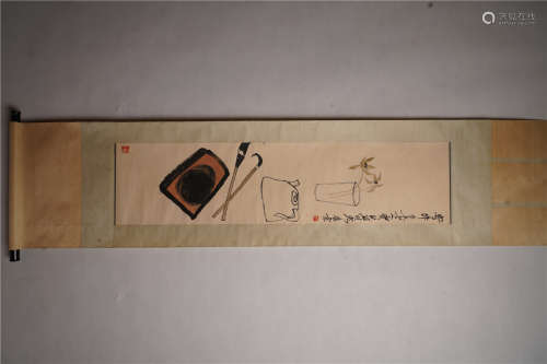 齐白石 笔墨 A Chinese Brush&Ink Painting, Qi Baishi Mark