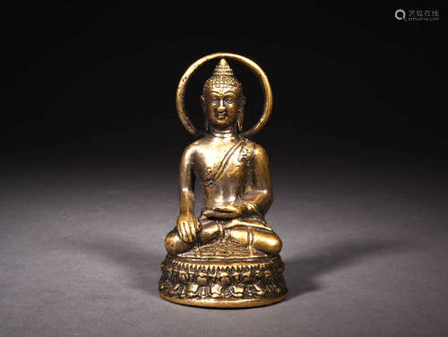 铜佛像 A Chinese Gild Copper Buddha Staue