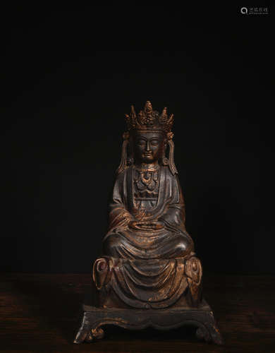 铜泥金佛 A Chinese Gild Copper Buddha Statue