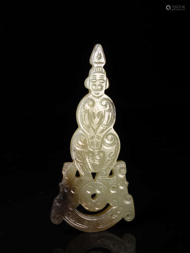 旧玉佛 A Chinese Jade Buddha Statue