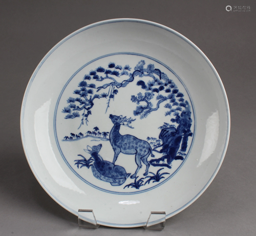 Chinese Blue & White Porcelain Plate