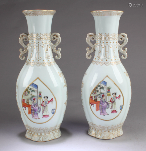 A Pair of Chinese Porcelain Vases