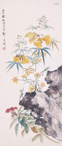 王雪涛 花鸟 设色纸本 镜片