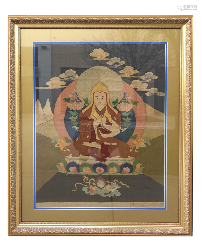 A Framed Tibetan Thangka