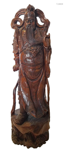 Large Antique Wood Carved Sculpture