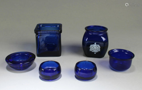 A Group of Five Peking Glass Ornaments