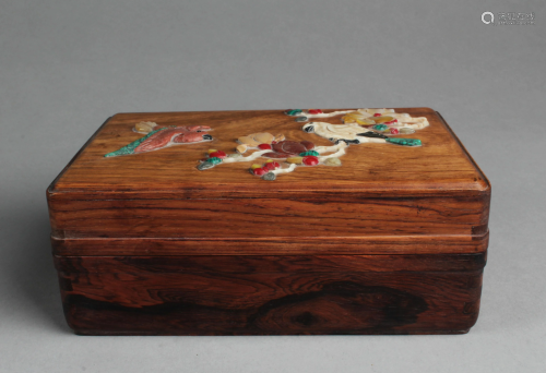 Chinese Carved Hardwood Box