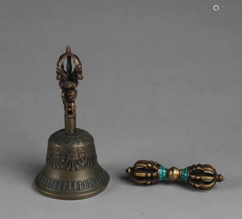 A Group of Two Tibetan Religious Bells