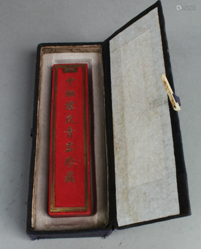 A Red Color Chinese Ink Block