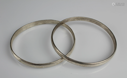 A Pair of Silver Bracelets