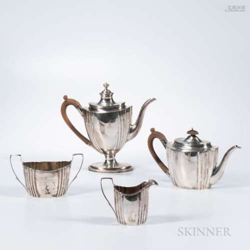 Four-piece George III Sterling Silver Tea and Coffee Service