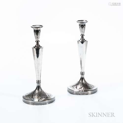 Austrian .800 Silver Candlesticks