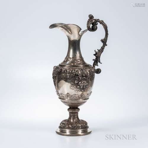 Italian .800 Silver Ewer