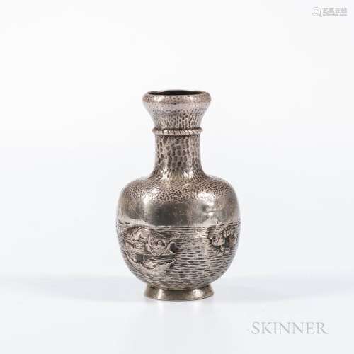 Gorham Sterling Silver and Mixed-metal Vase