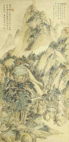 CHINESE PAINTING OF MOUNTAIN VIEWS BY ANON…