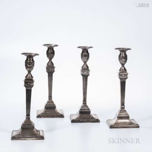 Four Black, Starr & Frost Sterling Silver Candlesticks