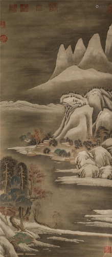 CHINESE PAINTING OF WINTER LANDSCAPE