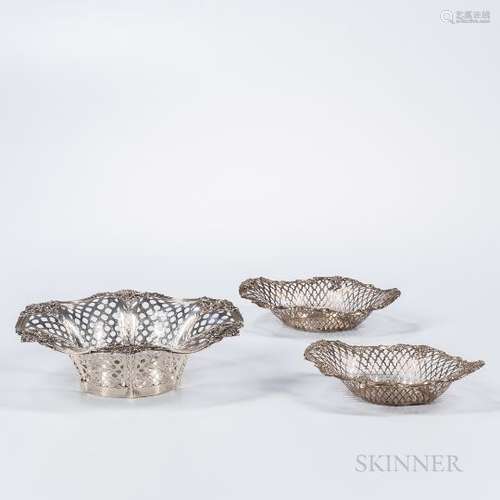 Three Pieces of American Sterling Silver Hollowware