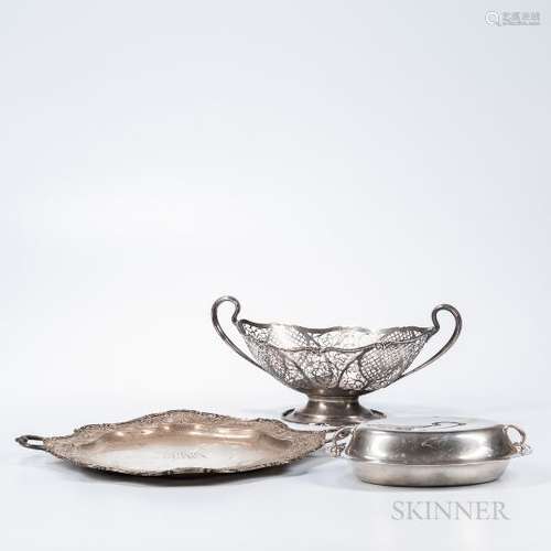 Three Pieces of Gorham Sterling Silver Hollowware