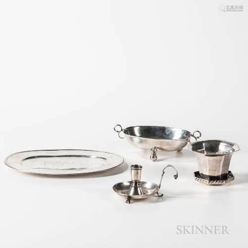 Four Pieces of Silver Tableware